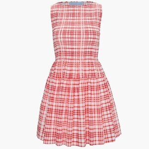 Hill House Home The Cosima Mini Nap Dress - Cherry Watercolor Gingham Size MCher